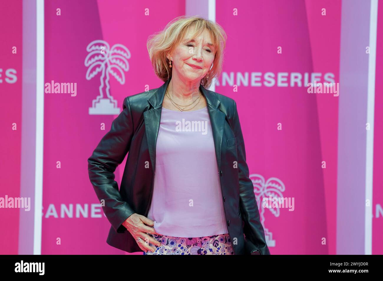 Cannes, France. 06th Apr, 2024. CANNES, FRANCE - APRIL 06: Marie-Anne Chazel attends the Pink Carpet during the 7th Canneseries International Festival on April 05, 2024 in Cannes, France attends the Pink Carpet during the 7th Canneseries International Festival on April 05, 2024 in Cannes, France` Stock Photo